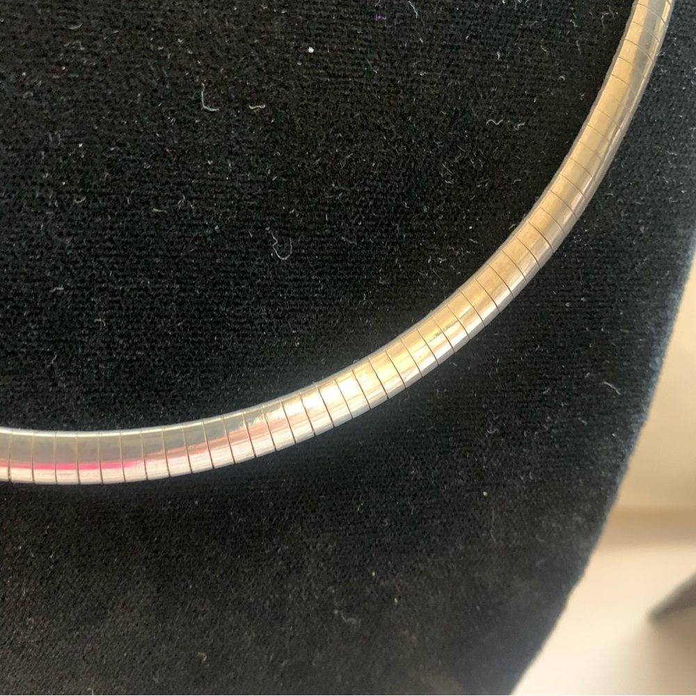 925 Omega Necklace - Choker Vintage 28.8g - Picture 11 of 12